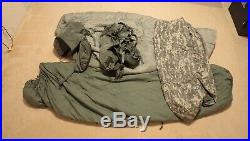 Sleep System US Army ACU IMSS 5 Piece Military Sleeping Bag USGI ECW Used VG