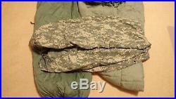 Sleep System US Army ACU IMSS 5 Piece Military Sleeping Bag USGI ECW Used VG
