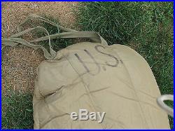 Sleeping Bag Light Weight Goose Down Fill US Mlitary M 1942 Eddie Bauer 72