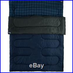 Sleeping Bag Rectangular Double 10F Flannel Lined 2 Person Light Camping Hiking