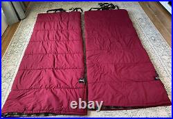 Slumberjack Sleeping Bags VTG Flannel Lined Lot Of 2 Burgundy 34 wide X 76 long
