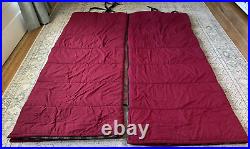 Slumberjack Sleeping Bags VTG Flannel Lined Lot Of 2 Burgundy 34 wide X 76 long