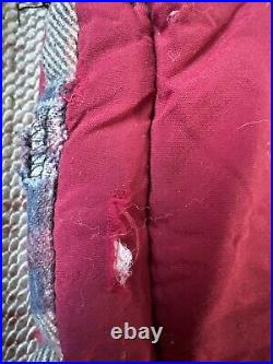 Slumberjack Sleeping Bags VTG Flannel Lined Lot Of 2 Burgundy 34 wide X 76 long