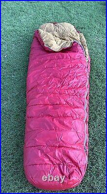 Snow Lion Down Sleeping Bag 76 Red/Tan EUC