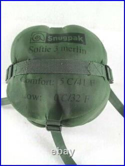 SnugPak Softie 3 Merlin Sleeping Bag Olive Green COMFORT RANGE 41F TO 32 DEGREES