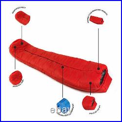 Snugpak Antarctica with Snuggy Pillow, -4 Deg Extreme Insulation Center Zip Red