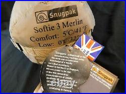 Snugpak Softie 3 Merlin Field Sleeping Bag Desert Tan Reflectatherm Military S3