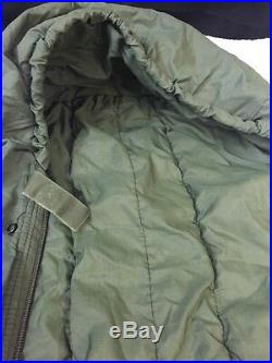 TENNIER INDUSTRIES Military Modular Sleeping Bag Patrol Green Hooded Good Cond