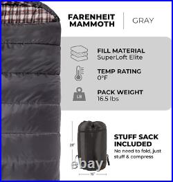 TETON Mammoth, 20 Degree and 0 Degree Sleeping Bags, Double Sleeping Bag, a Warm