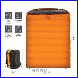 TETON Sports 0 Degree Warm Sleeping Bags for Camping & Base Camp, Orange (Used)