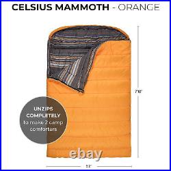 TETON Sports 0 Degree Warm Sleeping Bags for Camping & Base Camp, Orange (Used)