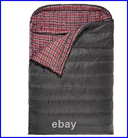 TETON Sports Mammoth 20 F Double Sleeping Bag Double Wide Grey Red 110