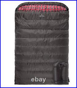 TETON Sports Mammoth 20 F Double Sleeping Bag Double Wide Grey Red 110