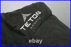 TETON Sports Mammoth Queen Double Sleeping Bag Grey Taffeta 94 x 62 Inch