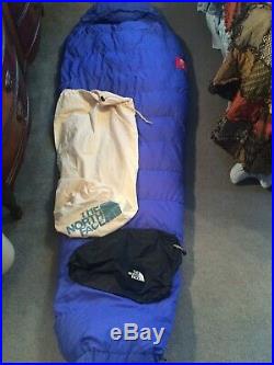 THE NORTH FACE 1 PERSON SLEEPING BAG GOOSE DOWN LT With 1 L DUFFEL BAG + 1 SMALL