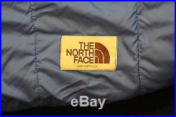 THE NORTH FACE Blue Kazoo Red 83 x 30 GOOSE DOWN Sleeping MUMMY Cold Weather BAG