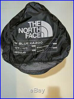 THE NORTH FACE Blue Kazoo Womens 15F/-10C Down Sleeping Bag Reg Right NEW