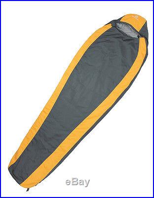 Tahoe Gear Ultra Light 1000 Camping Mummy 32 Degree Sleeping Bag Black/Orange