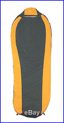 Tahoe Gear Ultra Light 1000 Camping Mummy 32 Degree Sleeping Bag Black/Orange