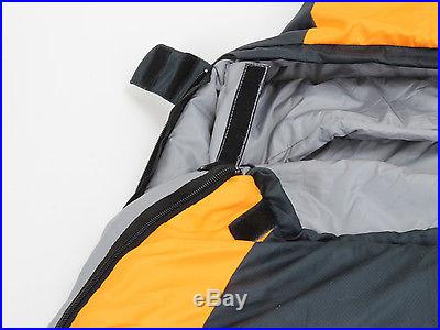 Tahoe Gear Ultra Light 1000 Camping Mummy 32 Degree Sleeping Bag Black/Orange