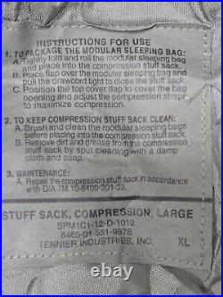Tennier Industries Sleep System Army MSS 5 Piece Military Sleeping Bag NEW