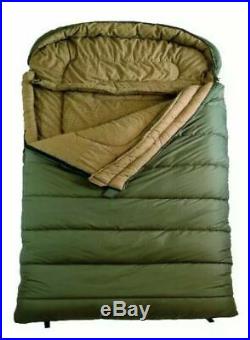 Teton Sports Mammoth Sleeping Bag Flannel Lined Cold Weather Queen Size 94x 62