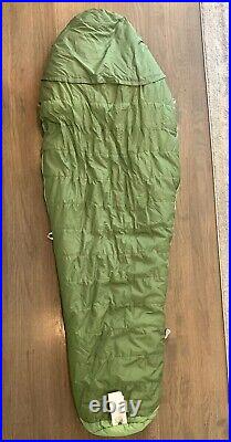The North Face 0F / -18CS Women's Snowshoe Sleeping Bag Lime Green LONG TNF EUC
