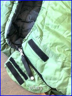 The North Face 0F / -18CS Women's Snowshoe Sleeping Bag Lime Green LONG TNF EUC