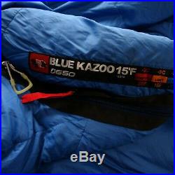 The North Face Blue Kazoo 15° 650 Goose Down Sleeping Bag Camping Hammock Long