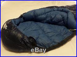 The North Face Blue Kazoo 15 Deg Goose Down Sleeping Bag! Size Long! Right Zip