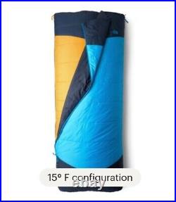 The North Face Dolomite One Sleeping Bag Blue Radiant Yellow Regular Camping
