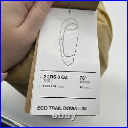 The North Face Eco Trail Down 35 Sleeping Bag Small Stuff Sack Lightweight NWT