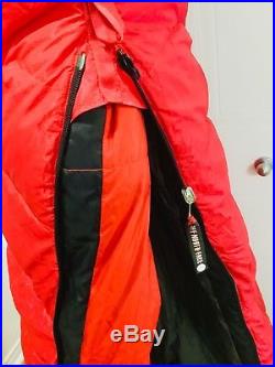 The North Face Inferno -40F 800 Down Sleeping Bag Size LONG Right Zip Silk Liner