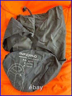 The North Face Inferno 800 Pro Down -20F Sleeping Bag ORANGE/BLACK/GRAY LONG