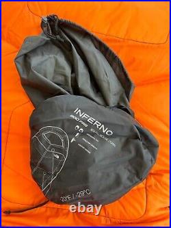 The North Face Inferno 800 Pro Down -20F Sleeping Bag ORANGE/BLACK/GRAY REGULAR