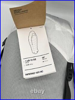 The North Face Inferno Sleeping Bag 15F / -9C 800 Pro Down Long Right Hand