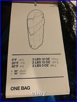 The North Face One Bag Sleeping Bag Regular Hyper Blue Radiant Yellow MSRP $300