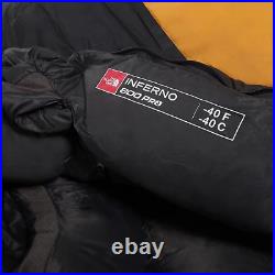 The North Face Orange Inferno -40F -40C 800 Pro Down Sleeping Bag Long New