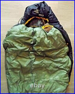 The North Face Polarguard Snowshoe Sleeping Bag Men's Long Green Yellow 90 L