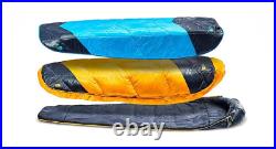 The North Face The One Bag Sleeping Bag Long Blue/Yellow $360 Retail TNF