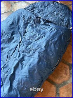 The North Face Vintage 70's Backpacking Camping Down Sleeping Bag Blue 86 Mummy