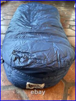 The North Face Vintage 70's Backpacking Camping Down Sleeping Bag Blue 86 Mummy