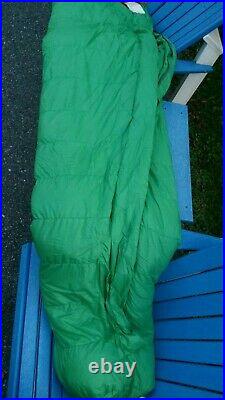 The North Face Vintage Sleeping Bag Goose Down Green 92×31 34oz Berkeley USA