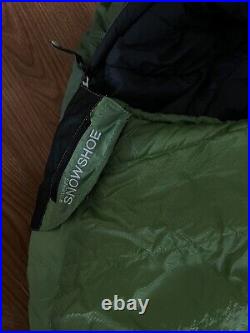 The north face snowshoe -18c polarguard women's sleeping bag long right green