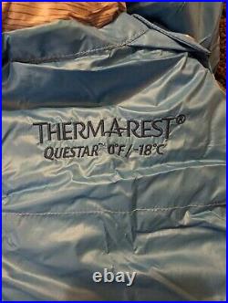 Therm-A-Rest Questar 0 Degree Sleeping Bag Regular NEW. Light weight