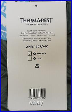 Therm-a-Rest OHM Regular 20F/-6C Balsam Ultralight 900 fill sleeping bag