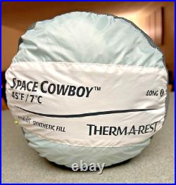 Therm-a-Rest Space Cowboy 45F/7C Sleeping Bag Long Light Blue Ether Summer