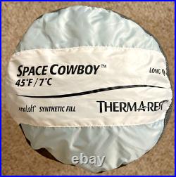 Therm-a-Rest Space Cowboy 45F/7C Sleeping Bag Long Light Blue Ether Summer