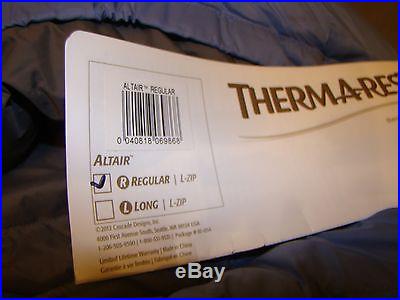 Thermarest Altair Zero Degree 0 F Down Sleeping Bag Cascade Designs 2 lbs 9 oz