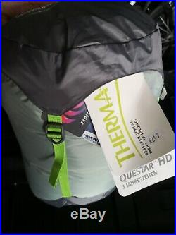 Thermarest Questar HD Down 3 Season Long Size Sleeping Bag Comfort 0 Degrees
